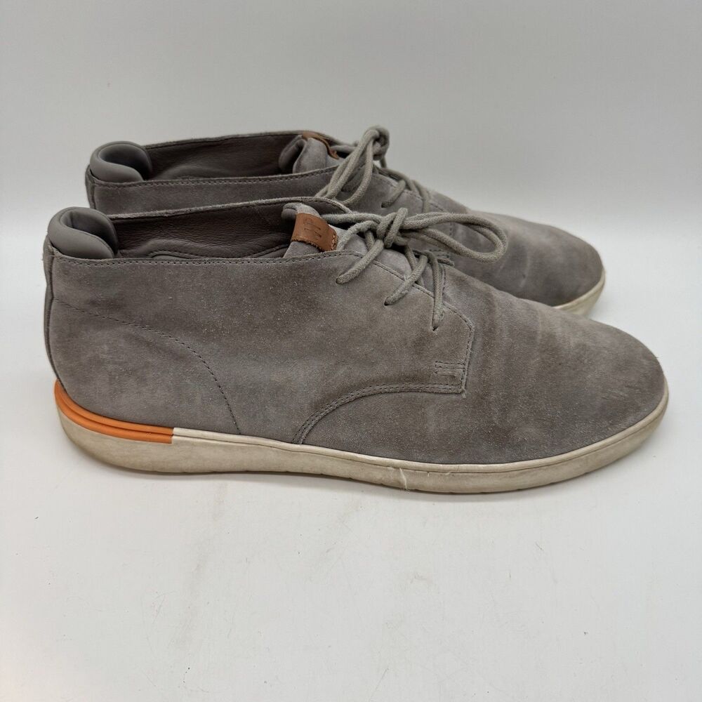 Hush Puppies Dash Mid Top Sneakers Men's 12W Gray Suede Leather Chukka Boots
